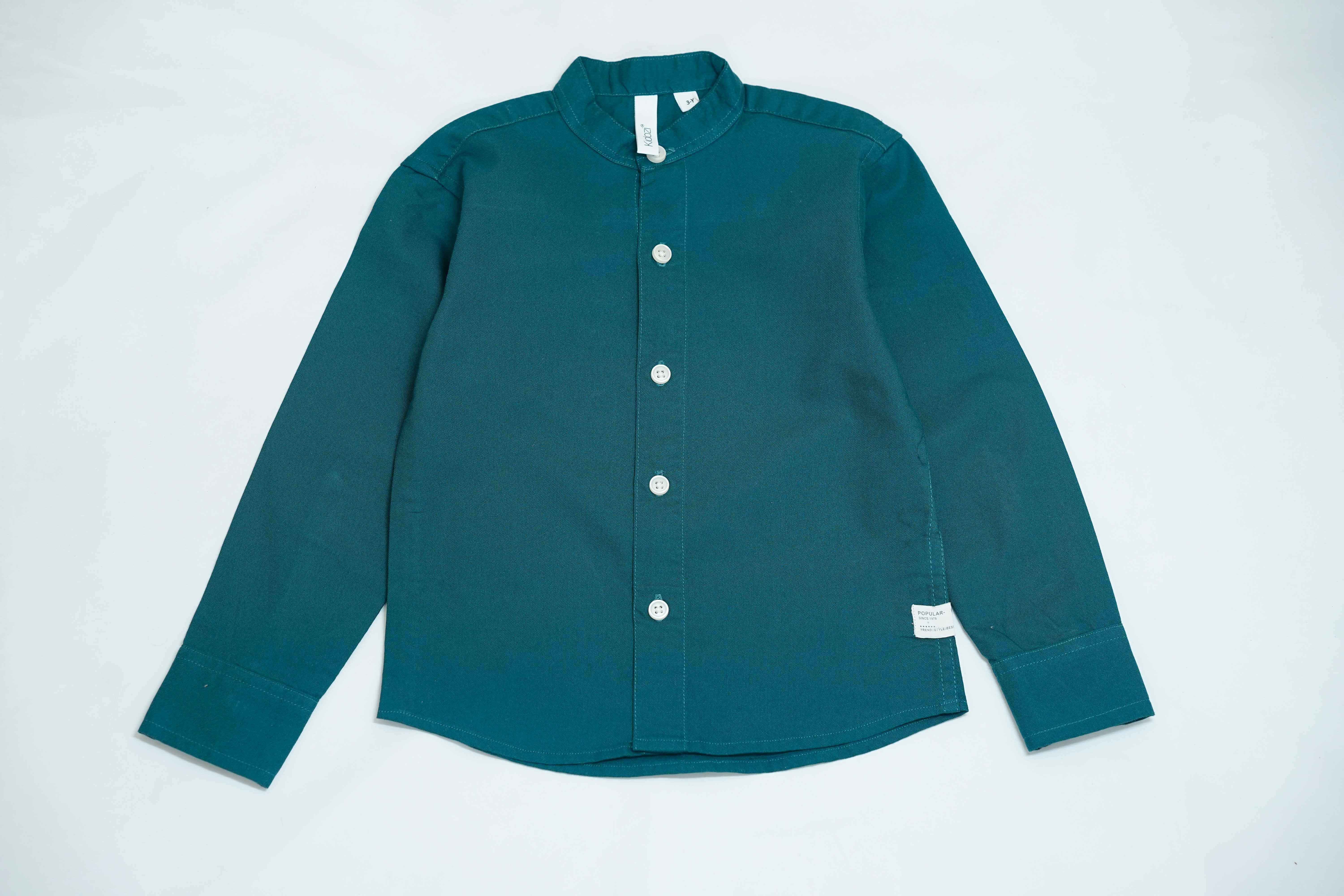 Cotton Vardanaman Teal Blue Shirt